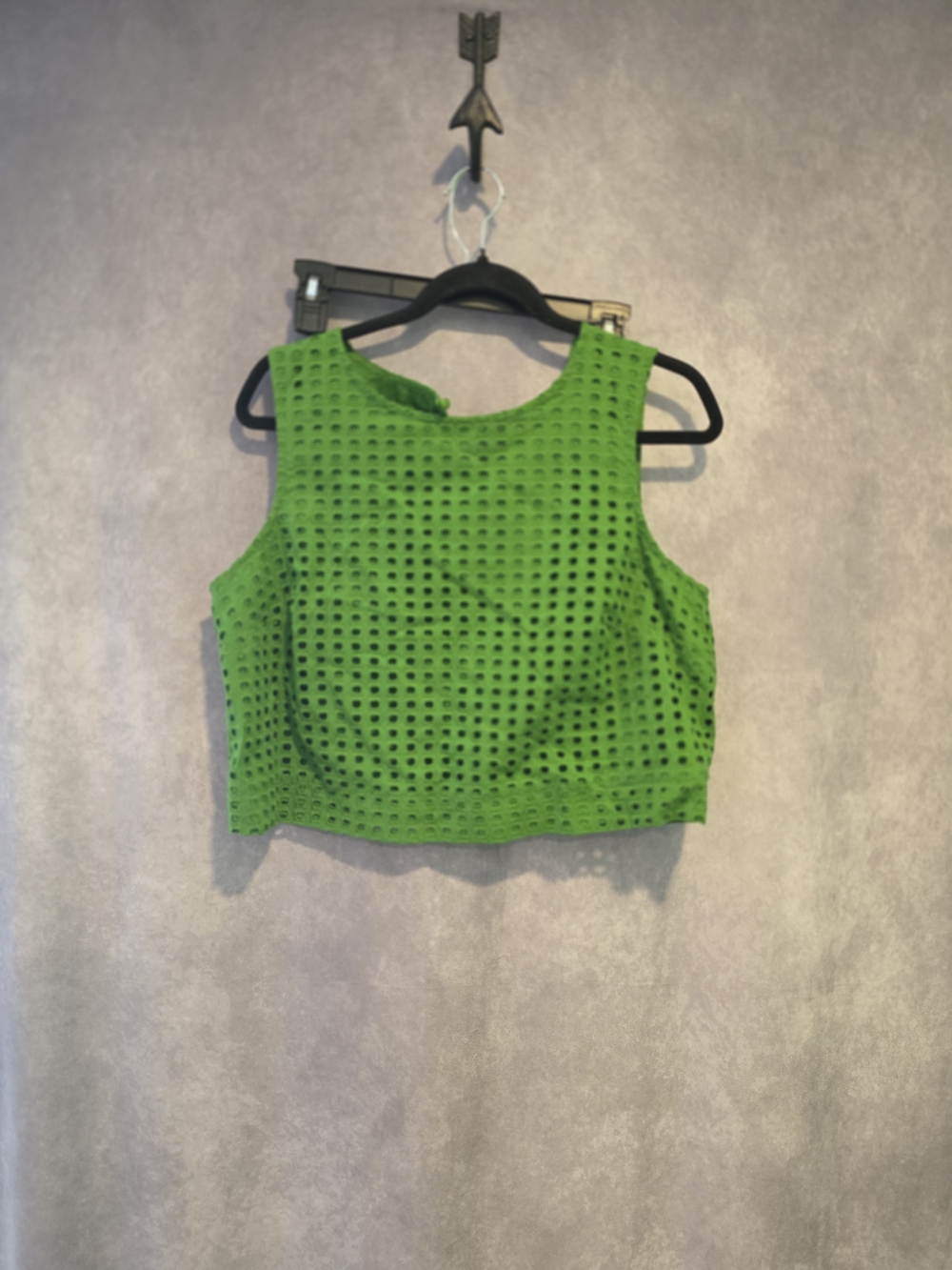kate spade Bright Green Eyelet Crop Top